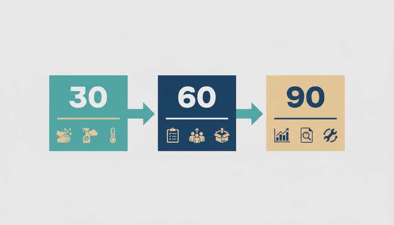 30-60-90 day roadmap for GMP and GHP for SMEs